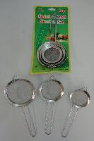 3pc Stainless Steel Strainer Set